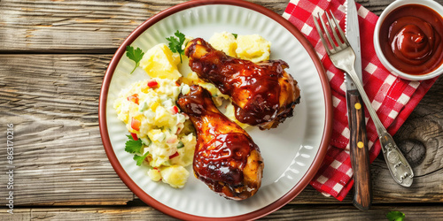 Delicious Plate of BBQ Chic...