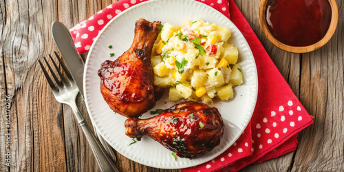 Delicious Plate of BBQ Chic...