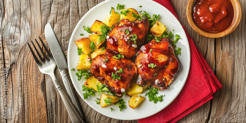 Delicious Plate of BBQ Chic...