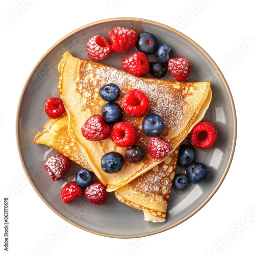 Plate of Crepes with Fresh ...