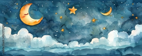 Sleep aid transforming stressfilled evenings, watercolor style, calming influence photo