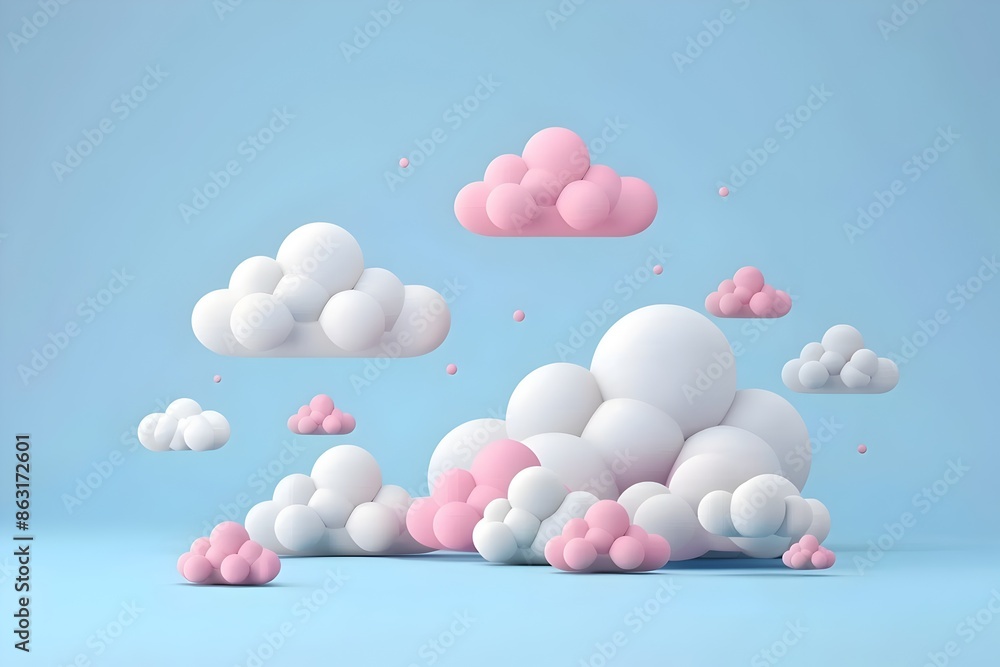Simple Cartoon 3D Cloud Logo Design for Branding and Identity Simple Cartoon 3D Cloud Logo Design for Branding and Identity