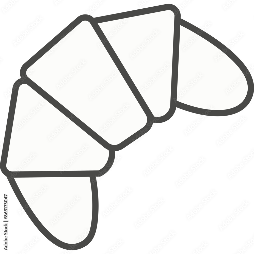 Croissant sweet dessert vector icon Croissant sweet dessert vector icon