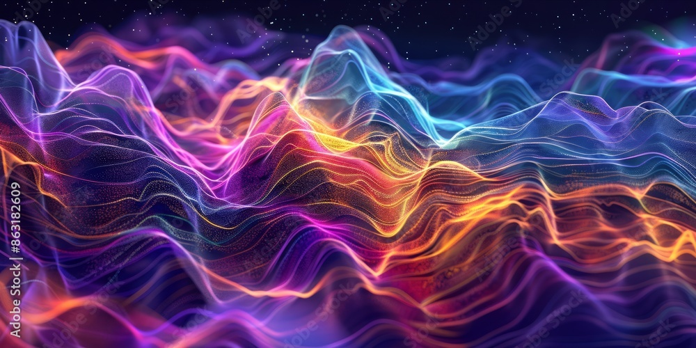 Abstract vibrant colors and flowing lines, creating a mesmerizing visual effect and futuristic atmosphere. Abstract vibrant colors and flowing lines, creating a mesmerizing visual effect and futuristic atmosphere.
