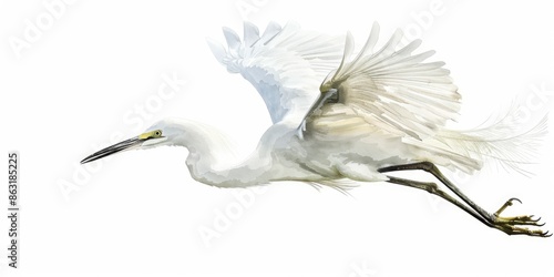 White Bird with Long Beak photo