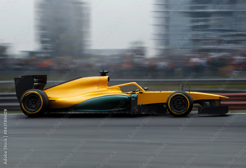 Sports car at races. Formula 1. Generative AI Sports car at races. Formula 1. Generative AI
