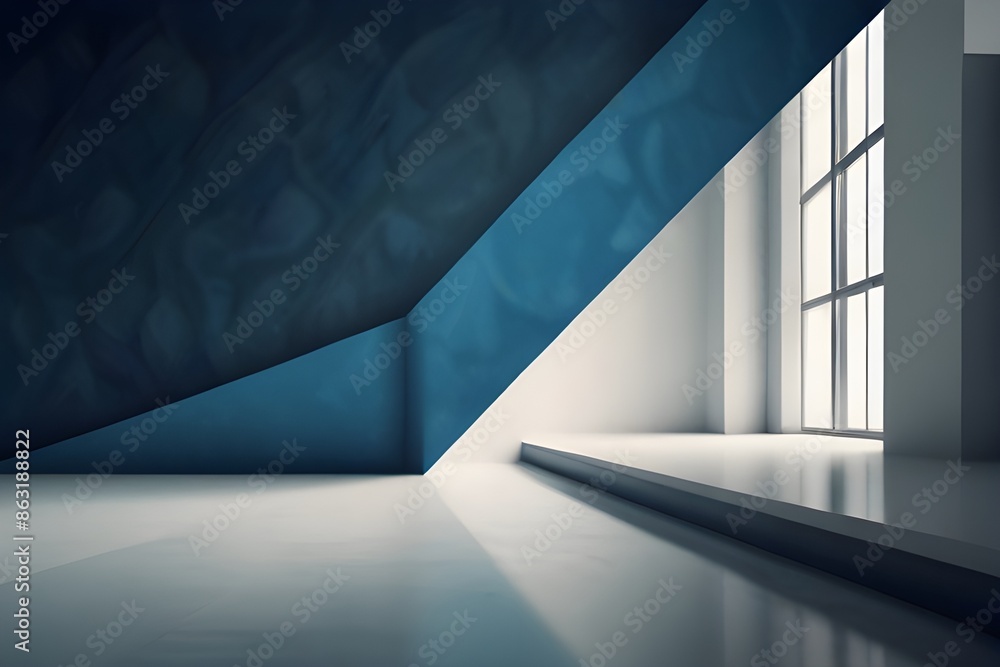 Modern blue white abstract presentation background with corporate concept Generative AI Modern blue white abstract presentation background with corporate concept Generative AI