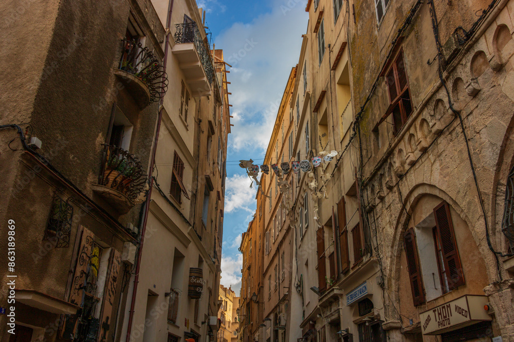 Fototapeta premium Bonifacio town in Corsica Island, France