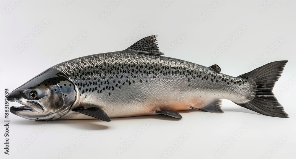 Naklejka premium The spawning phase of the Chinook salmon and the Pacific salmon