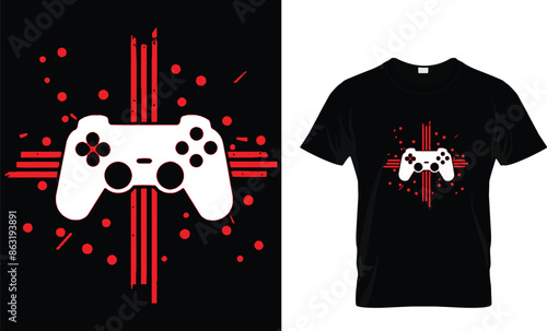 Gaming t shirt design tamplet