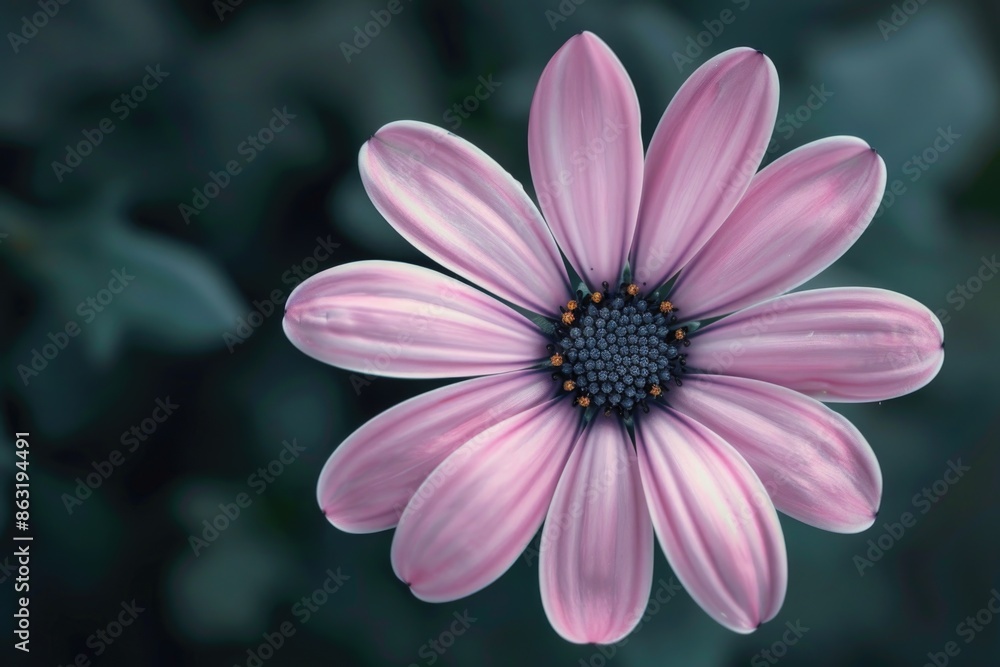 A close-up shot of a pink flower with green leaves in the background, suitable for use as a decorative element or in editorial content A close-up shot of a pink flower with green leaves in the background, suitable for use as a decorative element or in editorial content