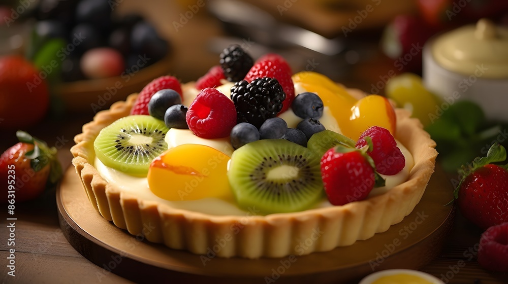 Appetizing fruit pie. Appetizing fruit pie.