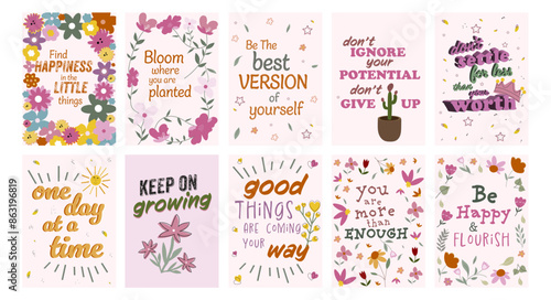 A4 Mental health posters, Positive affirmation posters, Self care posters, Positive affirmation cards. Affirmation wall art, A4 wall art posters, Motivational posters. Printable art, 10 pack bundle
