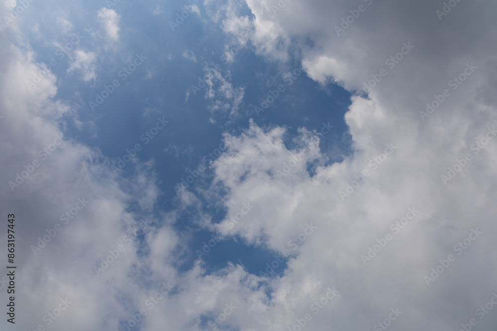 Blue sky with white clouds in sunny weather Blue sky with white clouds in sunny weather
