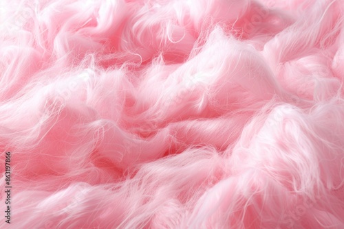 A close-up view of a stack of bright pink yarn