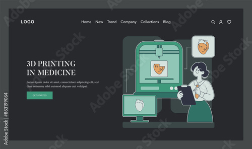 Healthcare Innovation. Flat Vector Illustration