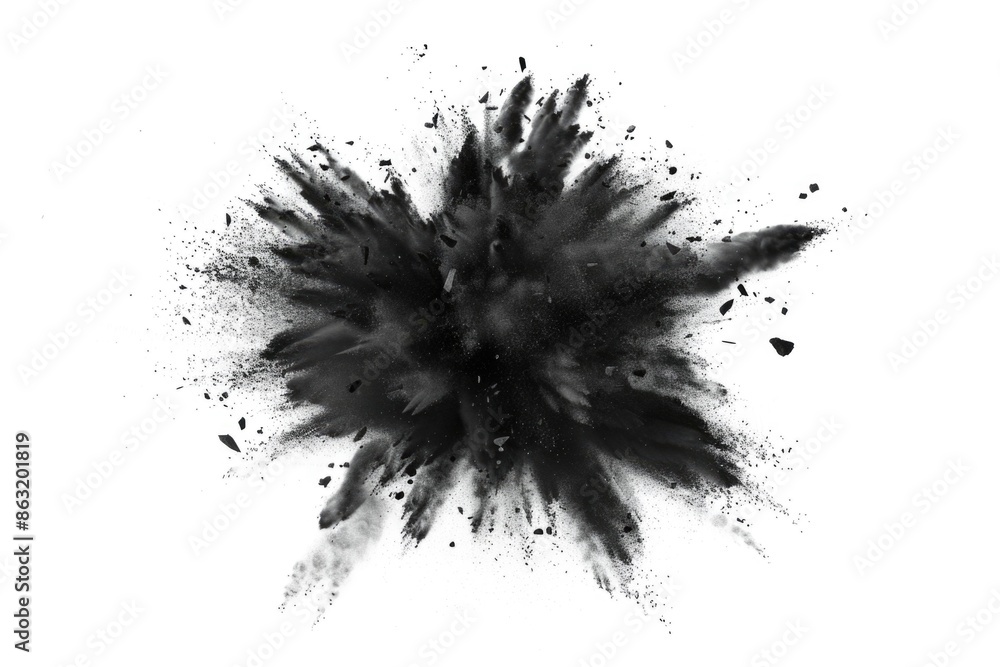 A dramatic black and white photo of an explosion A dramatic black and white photo of an explosion