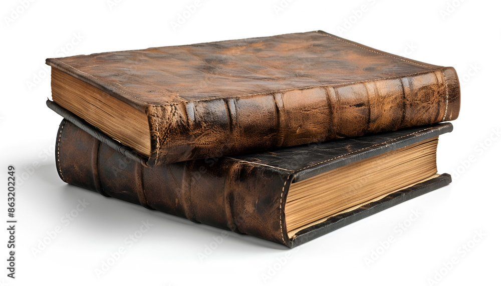 Obraz premium old books isolated on white