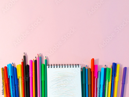 back to school concept with school supplies