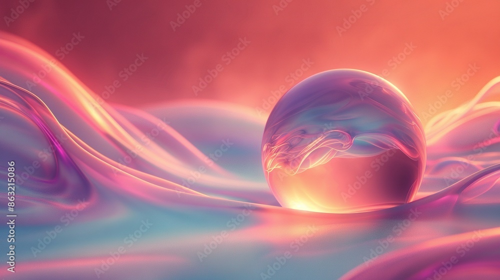 An image created by a computer featuring a massive egg floating in water, surrounded by a pink-blue swirling pattern An image created by a computer featuring a massive egg floating in water, surrounded by a pink-blue swirling pattern