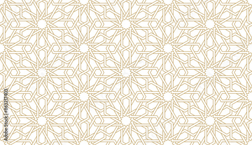 Seamless geometric pattern in authentic arabian style.