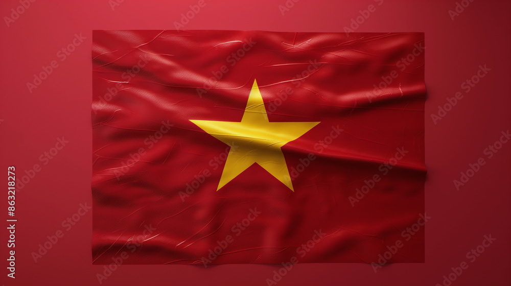 A red and yellow star on a red background A red and yellow star on a red background
