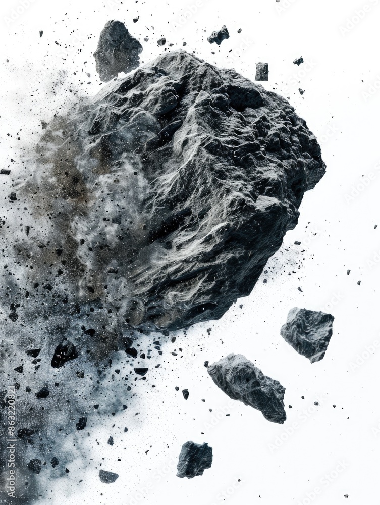 Rock Explosion in Black and White Rock Explosion in Black and White