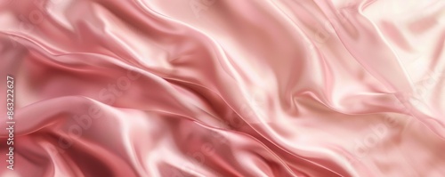 A pink fabric with a pattern of waves and ripples. The fabric is soft and smooth to the touch. Free copy space for text.