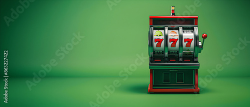 777 cash jackpot slot machine on a green background.