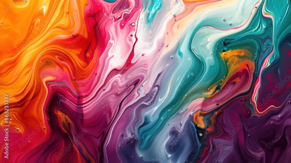 Vibrant Abstract Swirls of Bold, Contrasting Colors. generative AI image Vibrant Abstract Swirls of Bold, Contrasting Colors. generative AI image