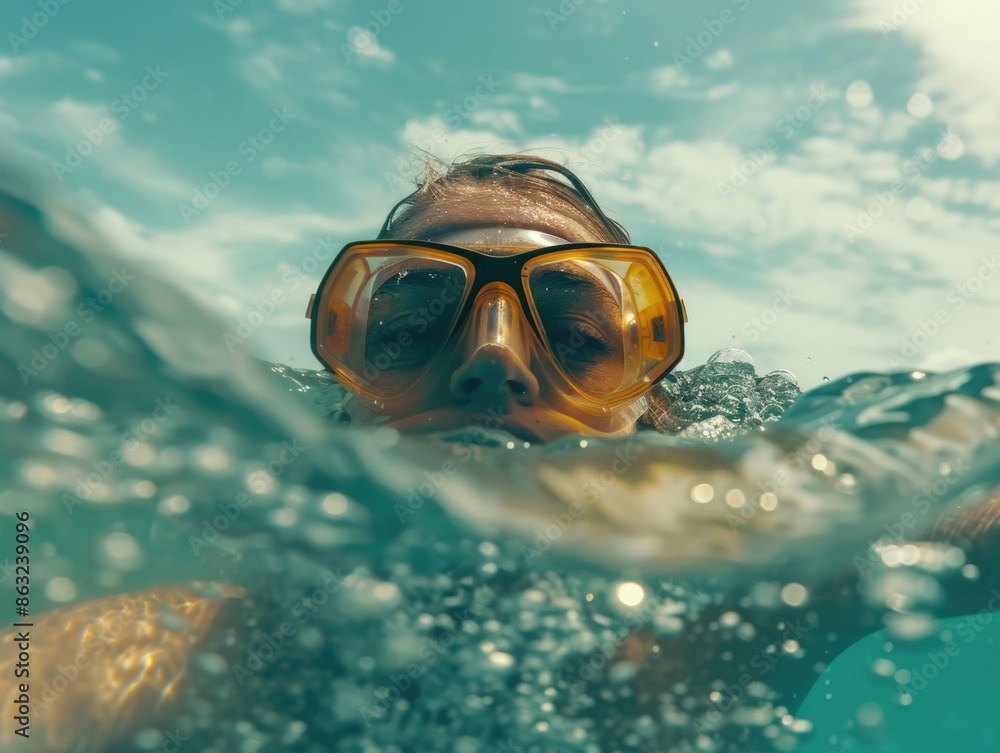 Fototapeta premium Swimmer in Ocean