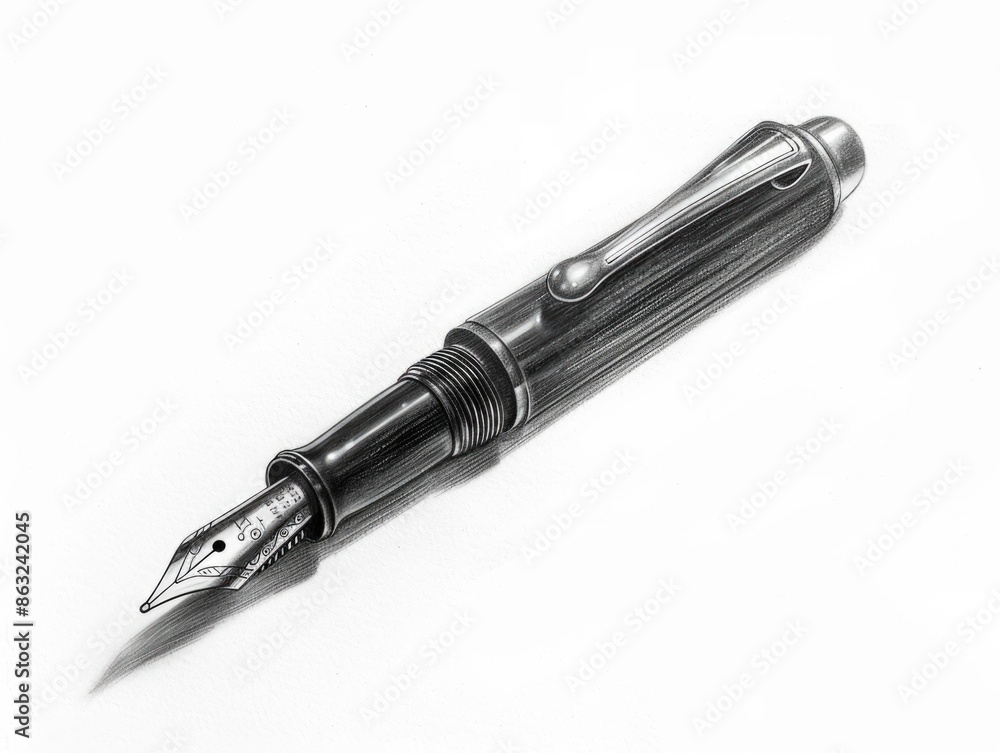 Pen with black nib Pen with black nib