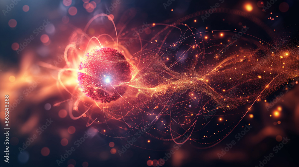 light colors abstract Physics quantum and scientific background light colors abstract Physics quantum and scientific background