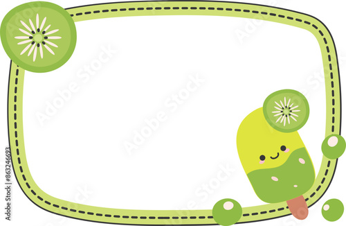 Frame notes kawaii ice cream