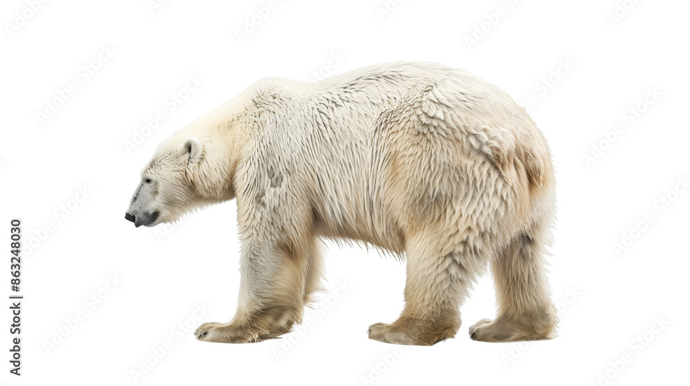 Polar bear, white bear on transparent background Polar bear, white bear on transparent background