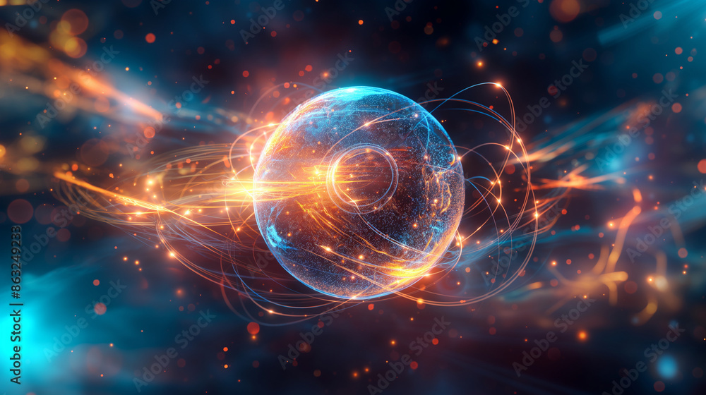 light colors abstract Physics quantum and scientific background light colors abstract Physics quantum and scientific background