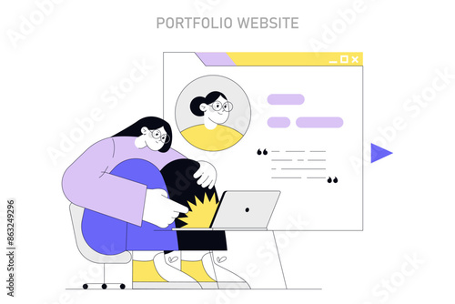 Alternative types summaries. Flat Vector Illustration