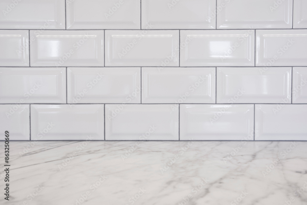 Fototapeta premium White Tiles, Tile Background, White Background