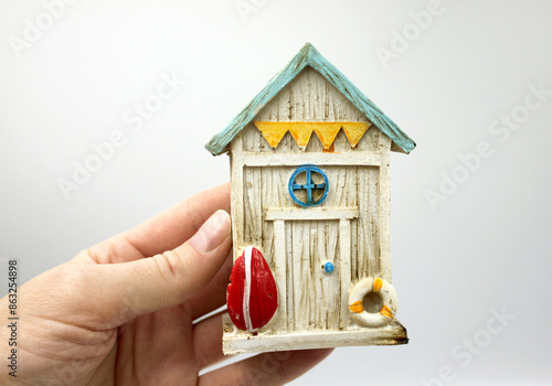 Miniature Beach Cabin Shack for Zen Garden photo