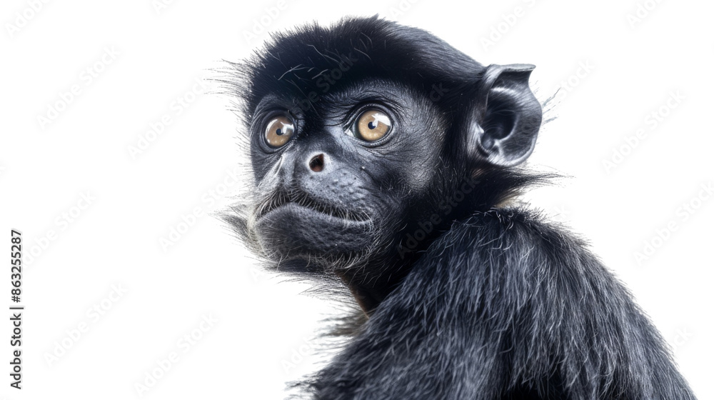Fototapeta premium Black Handed Spider Monkey on transparent background