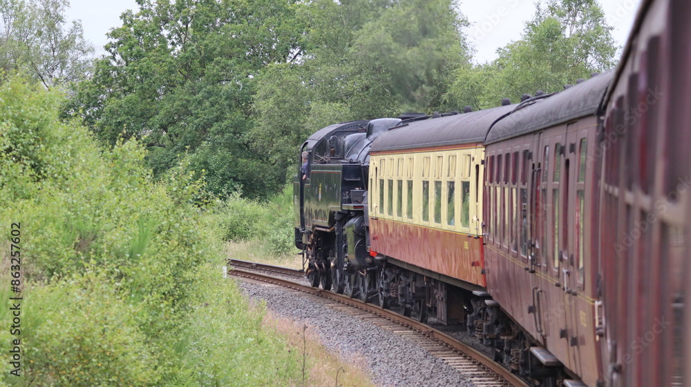 Fototapeta premium Steam Train On The Run