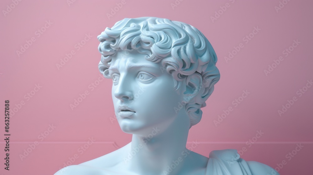 An upscaled, highly detailed cinematic 8K render of an ancient Greek sculpture of a man, set against a soft pink background. An upscaled, highly detailed cinematic 8K render of an ancient Greek sculpture of a man, set against a soft pink background.