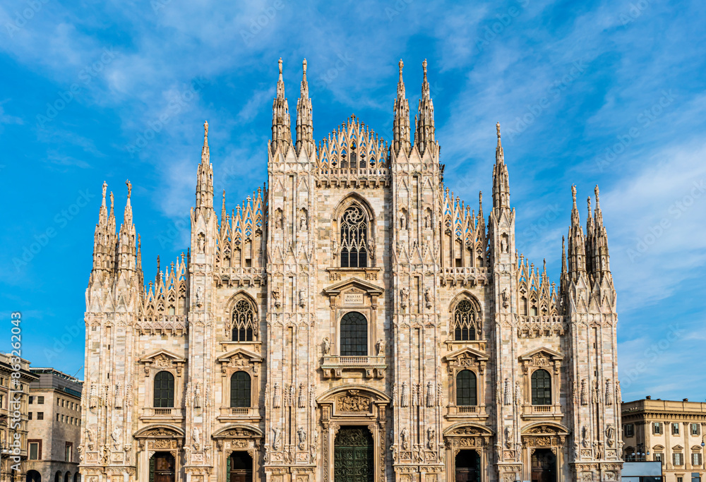 Milan Cathedral, front view. Milan, Lombardy, Italy Milan Cathedral, front view. Milan, Lombardy, Italy