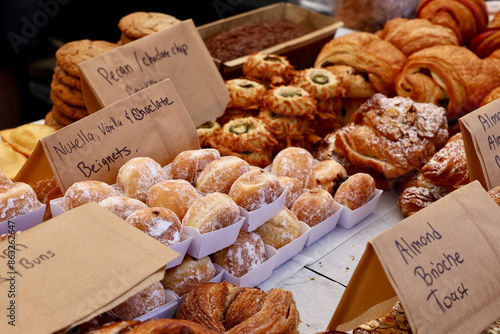 pastries for sale at the farmers market