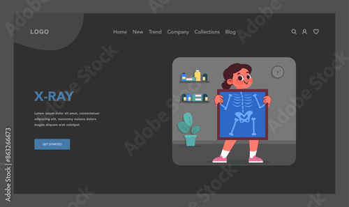 Pediatric radiology concept. Vector illustration