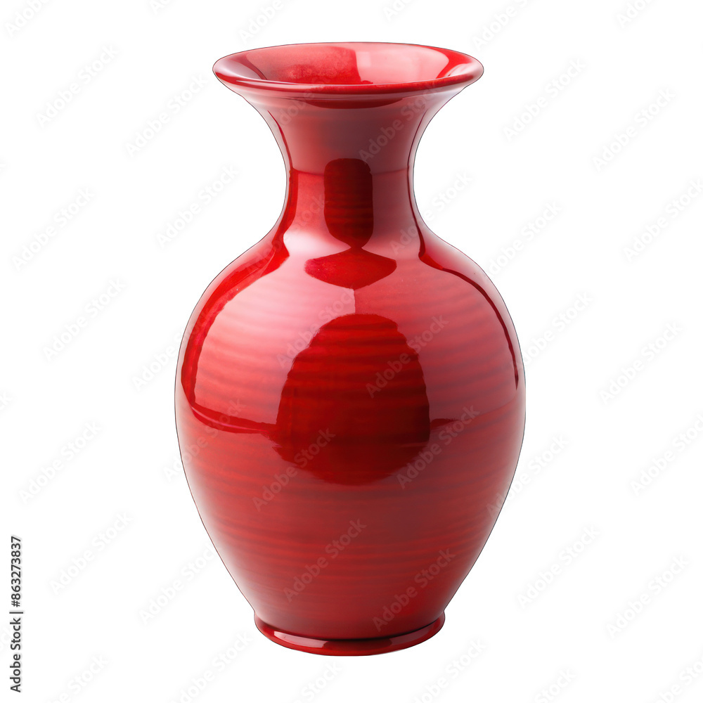 Red vase Isolated on transparent background Red vase Isolated on transparent background