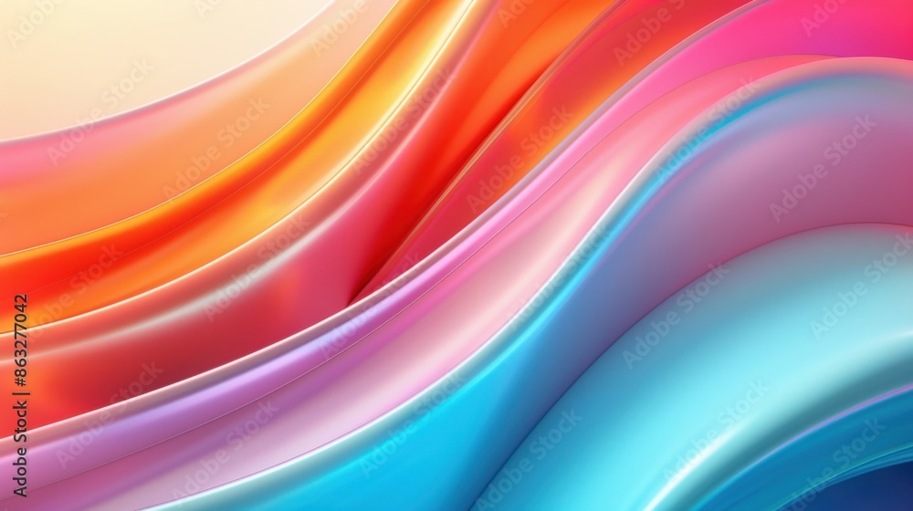 Smooth and flowing abstract background with vibrant waves in pink, blue, and yellow hues, creating a lively and dynamic feel. Smooth and flowing abstract background with vibrant waves in pink, blue, and yellow hues, creating a lively and dynamic feel.