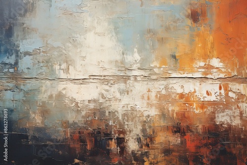Ensure there's a balance between dark, gritty textures and lighter, foggy elements to maintain interest and complexity.