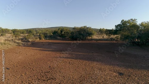  African Savana Drone Aerial Tracking Shot