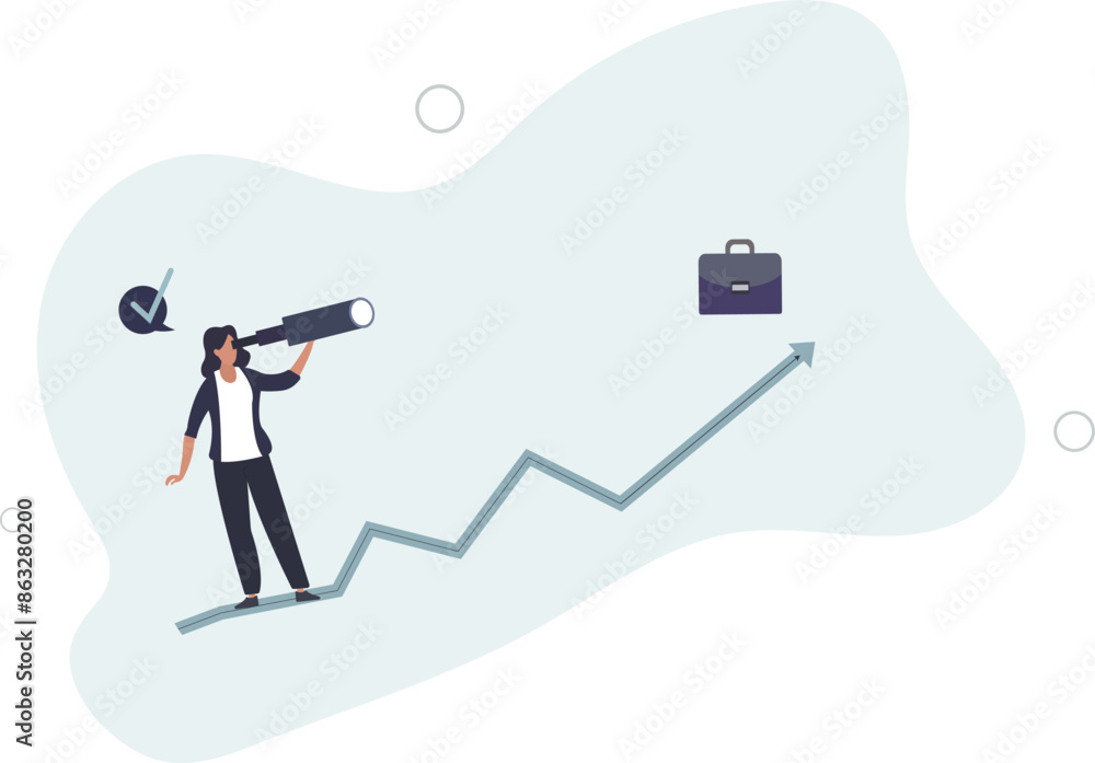 Sales forecasting and financial company profit prediction.Business development calculation and performance statistic measurement.flat illustration.